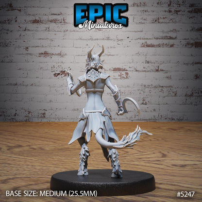 Satyr Tiefling Female (Medium) | #119 - Ancient Nature EPIC Miniatures | High Quality Premium Resin | Woman, Faun, Ranger, Wizard, Warlock