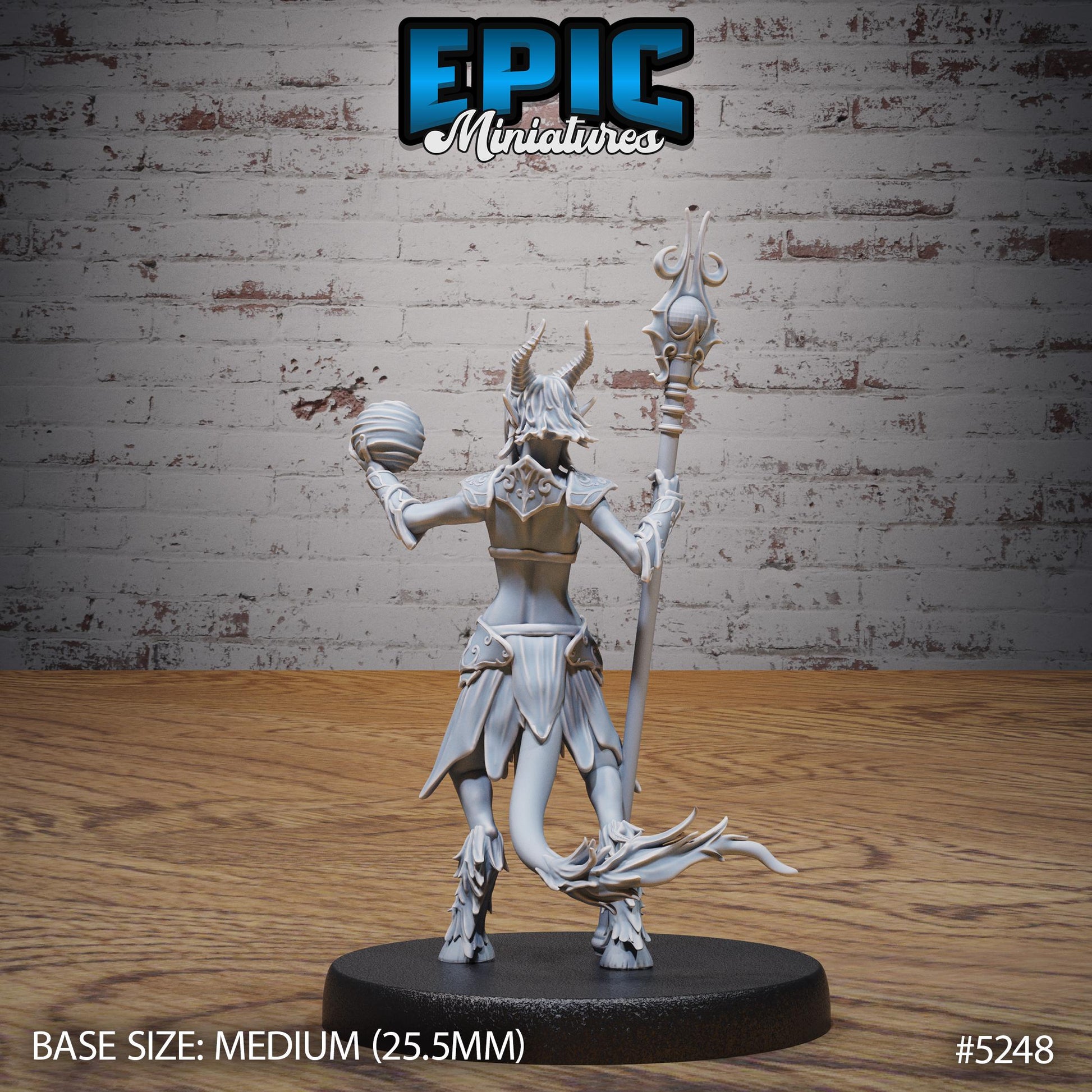 Satyr Tiefling Female (Medium) | #119 - Ancient Nature EPIC Miniatures | High Quality Premium Resin | Woman, Faun, Ranger, Wizard, Warlock
