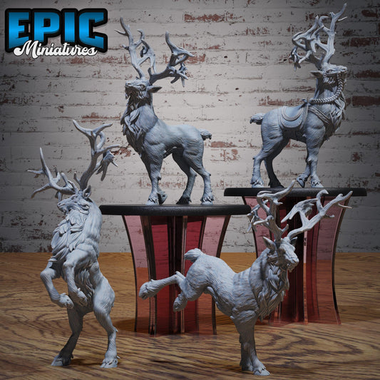 Deer King (Large) | #119 - Ancient Nature EPIC Miniatures | High Quality Premium Resin | Reindeer, Animal, Caribou, Beast, Creature, Mount