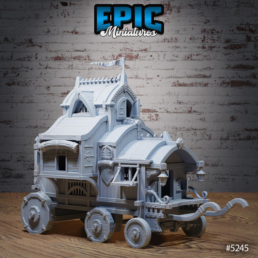 Wooden Wagon | #119 - Ancient Nature EPIC Miniatures | High Quality Premium Resin | Cart, Carriage, Horse, Wagons, Travel, Structures