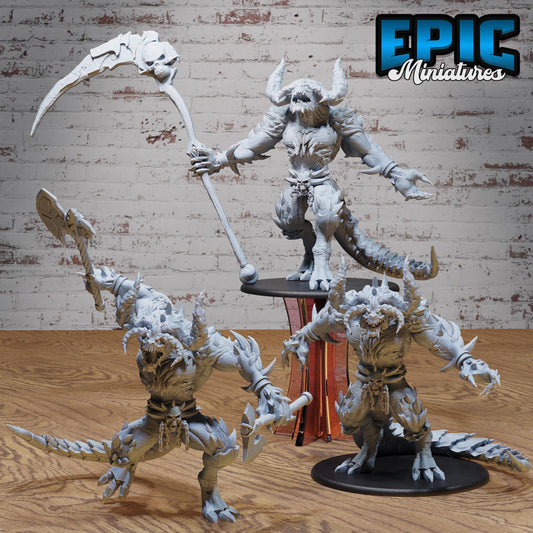 Arch-Devil Diablo (Huge) | Premium DnD Minis High Quality Resin | D&D RPG | Tail, Axe, Scythe, Hell, Demon, Tail, Massive, Enemy, Evil