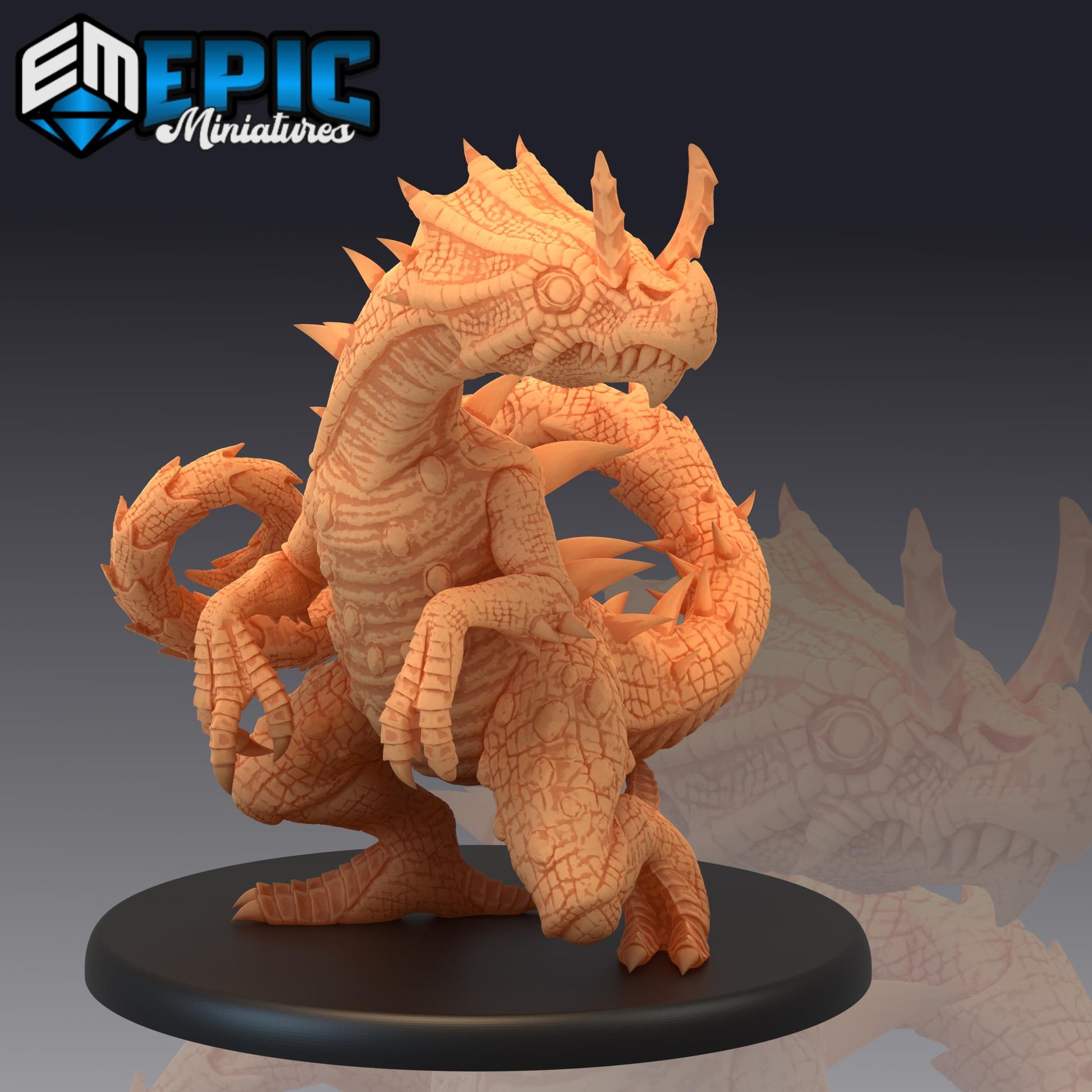 Chameleon Raptor (Large) | #052 - Cruel Marshes - EPIC Miniatures | Monster, Beast, Creature, Dinosaur, Lizard, Gecko, Jungle, Marsh