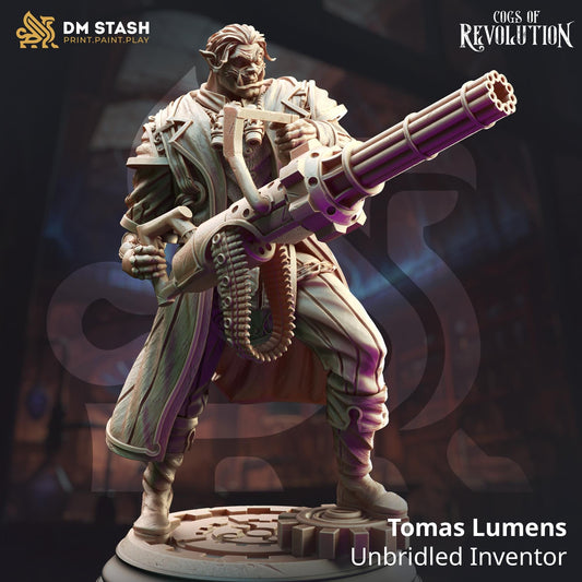 Tomas Lumens - Unbridled Inventor | Cogs of Revolution | DM STASH | High Quality Resin