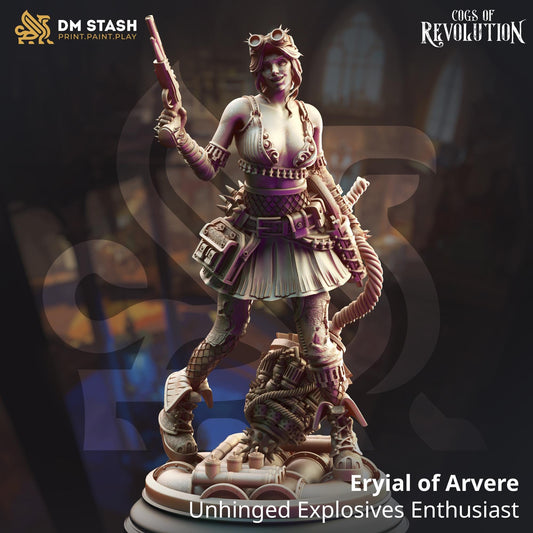 Eryial of Arvere - Unhinged Explosives Enthusiast | Cogs of Revolution | DM STASH | High Quality Resin