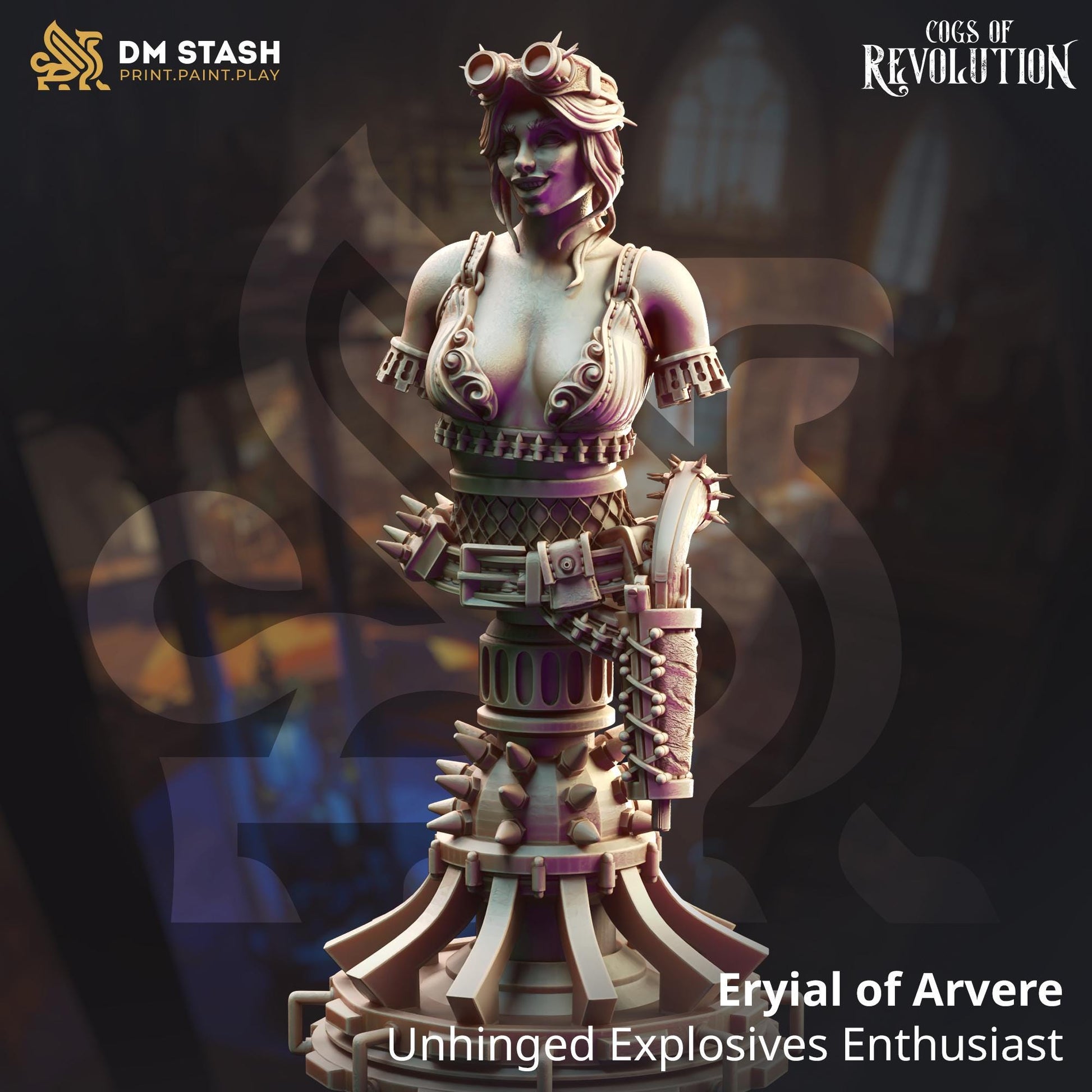 Eryial of Arvere [BUST] - Unhinged Explosives Enthusiast | Cogs of Revolution | DM STASH | High Quality Resin