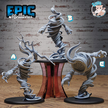 Air Elemental Miniature (Large) | Premium DnD Minis | High Quality Resin Miniature | Fantasy, Tornado, Storm, Wind, Storm, Elementals, Beast