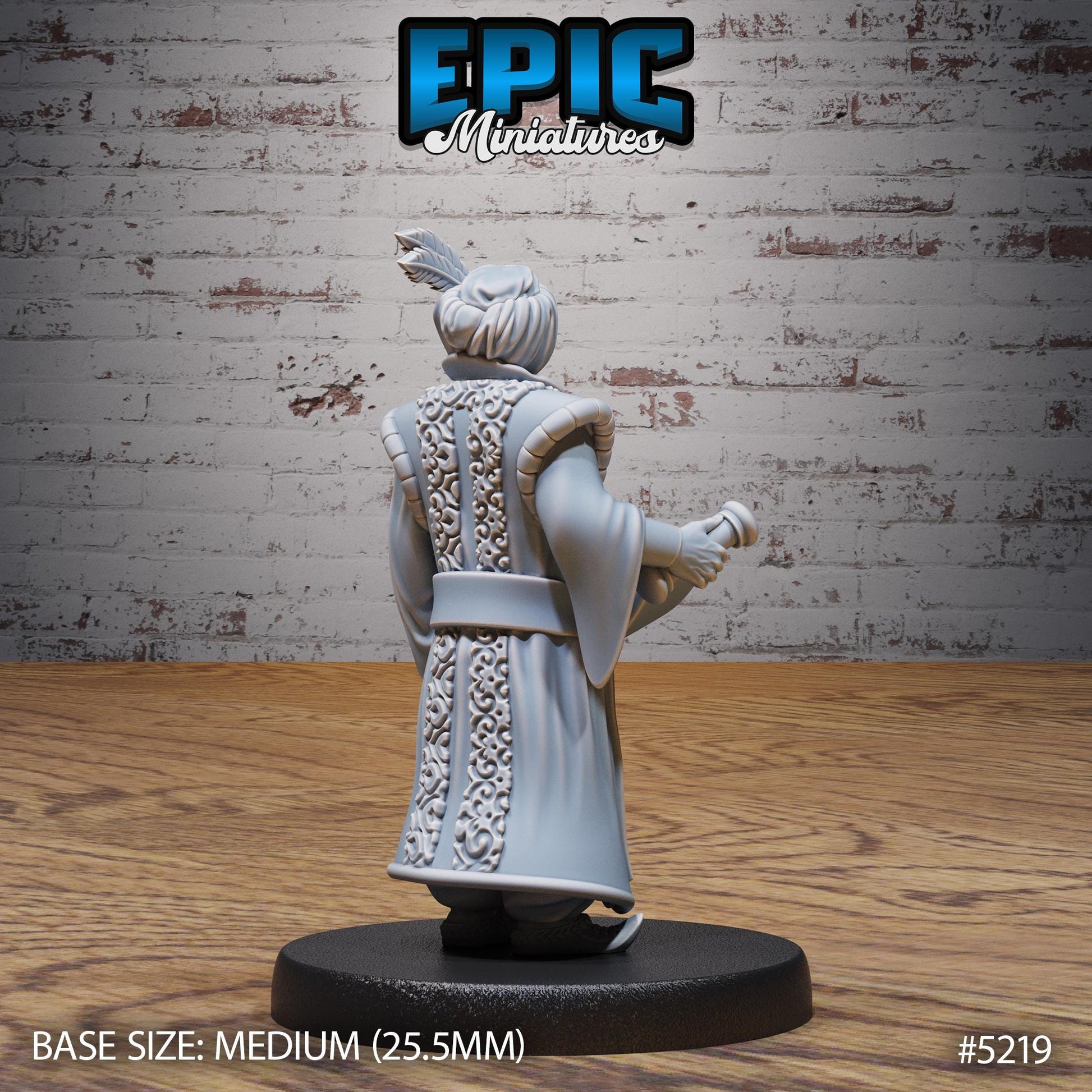 Oriental Army A (Medium) |Premium DnD Minis High Quality Resin Miniature| Soldier, Guard Merchant, Arabian Desert, Middle East, Scroll, Male