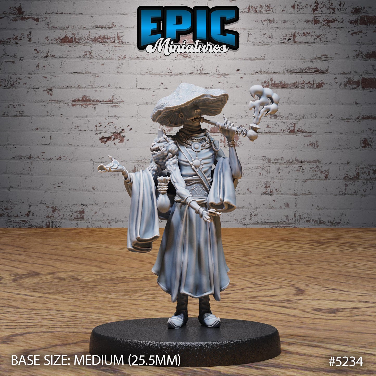 Oriental Fungi Merchant (Medium) | #118 - Oriental Fortress - EPIC | Mushroom, Myconid, Middle East Trader, Seller, NPC, Pipe