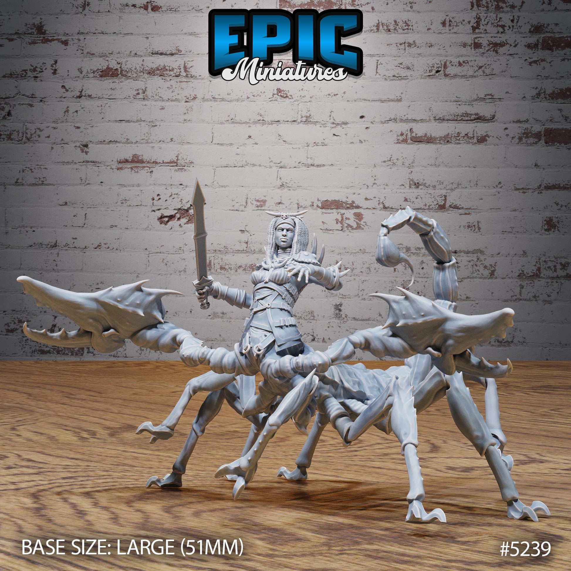 Scorpion Centaur Lady (Large) | #118 - Oriental Fortress - EPIC | Female, Crab, Spear, Sword, Lobster, Monster, Abomination