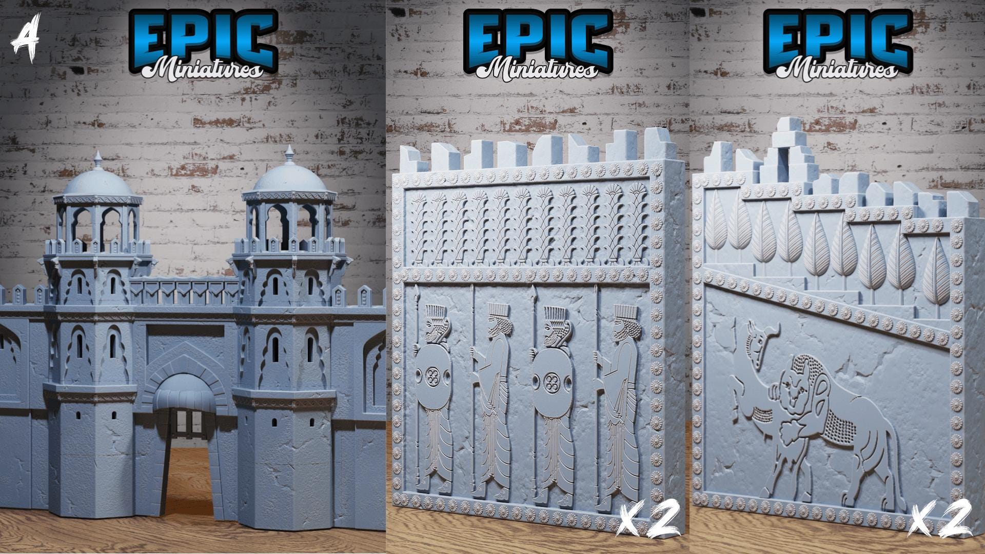 Oriental Scatter | #118 - Oriental Fortress - EPIC | Gate, Walls, Building, Environment, Bed, Palm Tree, Treasure Chest, East