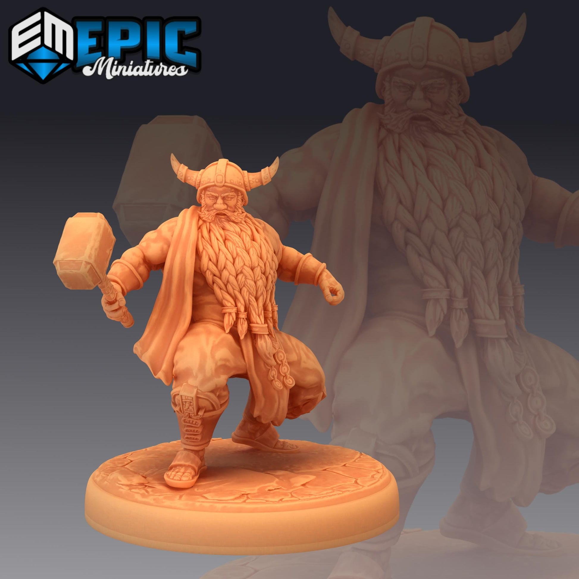 Adventurer Dwarf Set / Dwarven Warrior / Axe Fighter | Premium DnD Miniatures with High Quality Resin | Fantasy Viking