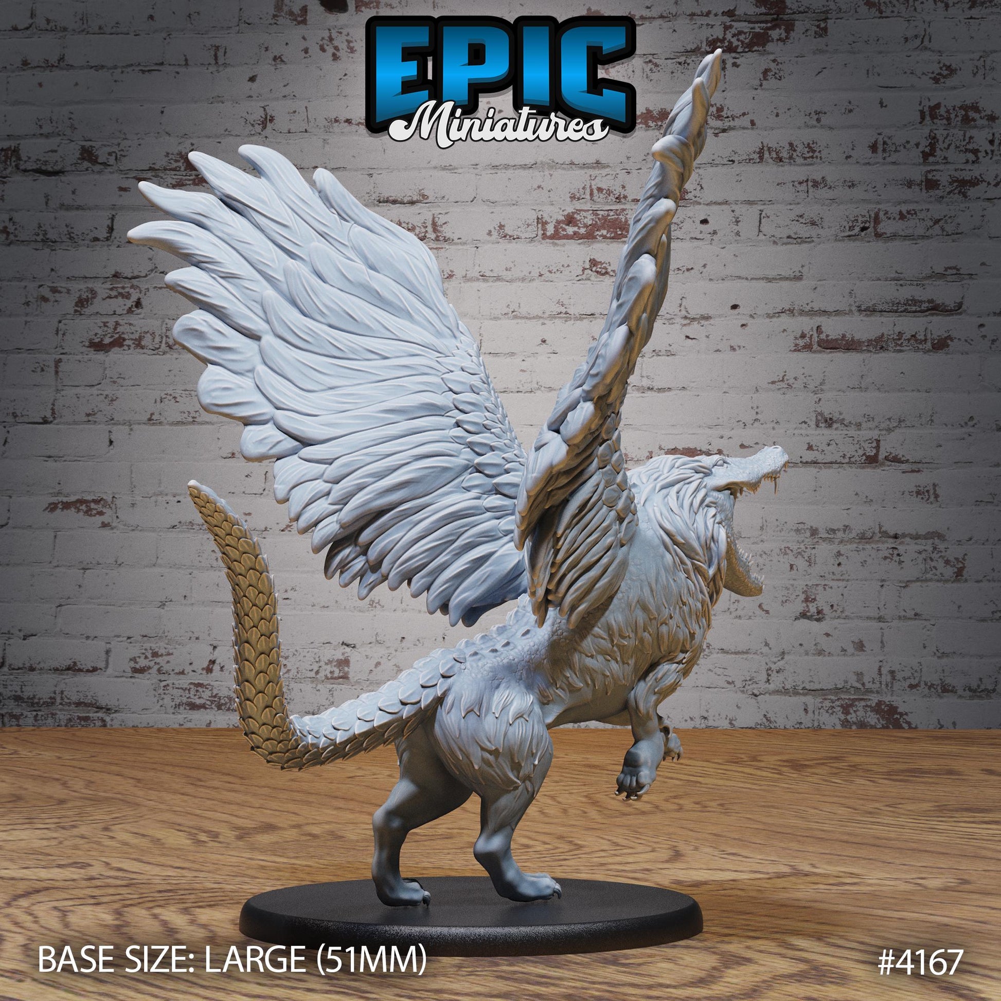 Ammit Beast Miniature (Large) | Premium DnD Minis | High Quality Resin | Fur, Wings, Beast, Creature, Desert, Tail, Flying, Pig, Jumping