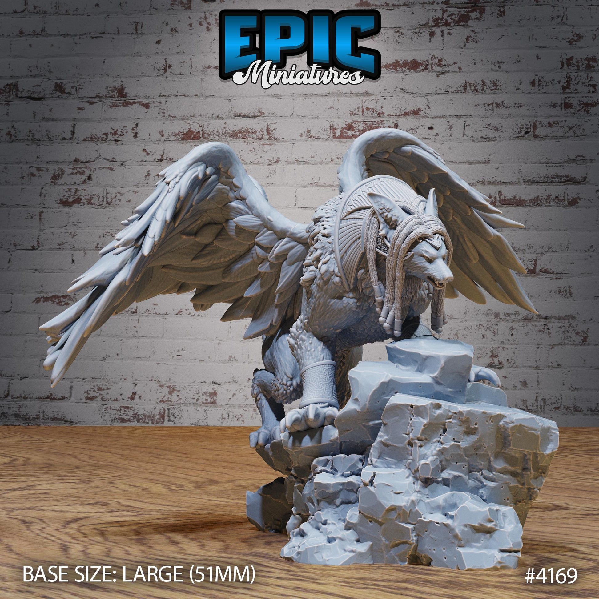 Anubis Beast (Large)| Premium DnD Minis | High Quality Resin | Lion, Sphynx, Desert, Wings, Beast, Rock, Flying, Cat, Pounce