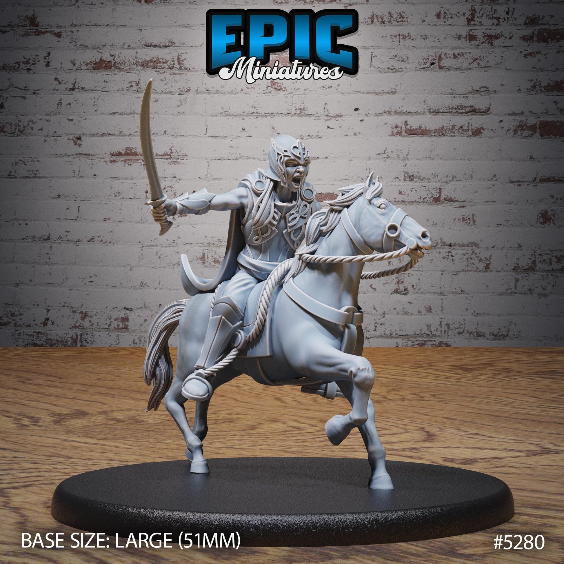 Elf Army 2 (Medium/Large) | #119 - Ancient Nature EPIC Miniatures | High Quality Premium Resin | Rider, Enemy, Horses, Horse, Ranger