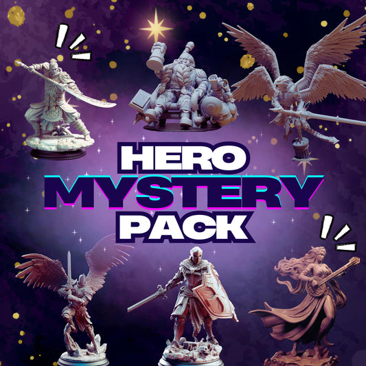 Hero Mystery Pack! (6) | Includes 6 Medium/Large Heroes in Every Pack! | New Minis Every Time | Premium High Quality UV Resin