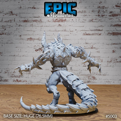 Arch-Devil Diablo (Huge) | Premium DnD Minis High Quality Resin | D&D RPG | Tail, Axe, Scythe, Hell, Demon, Tail, Massive, Enemy, Evil