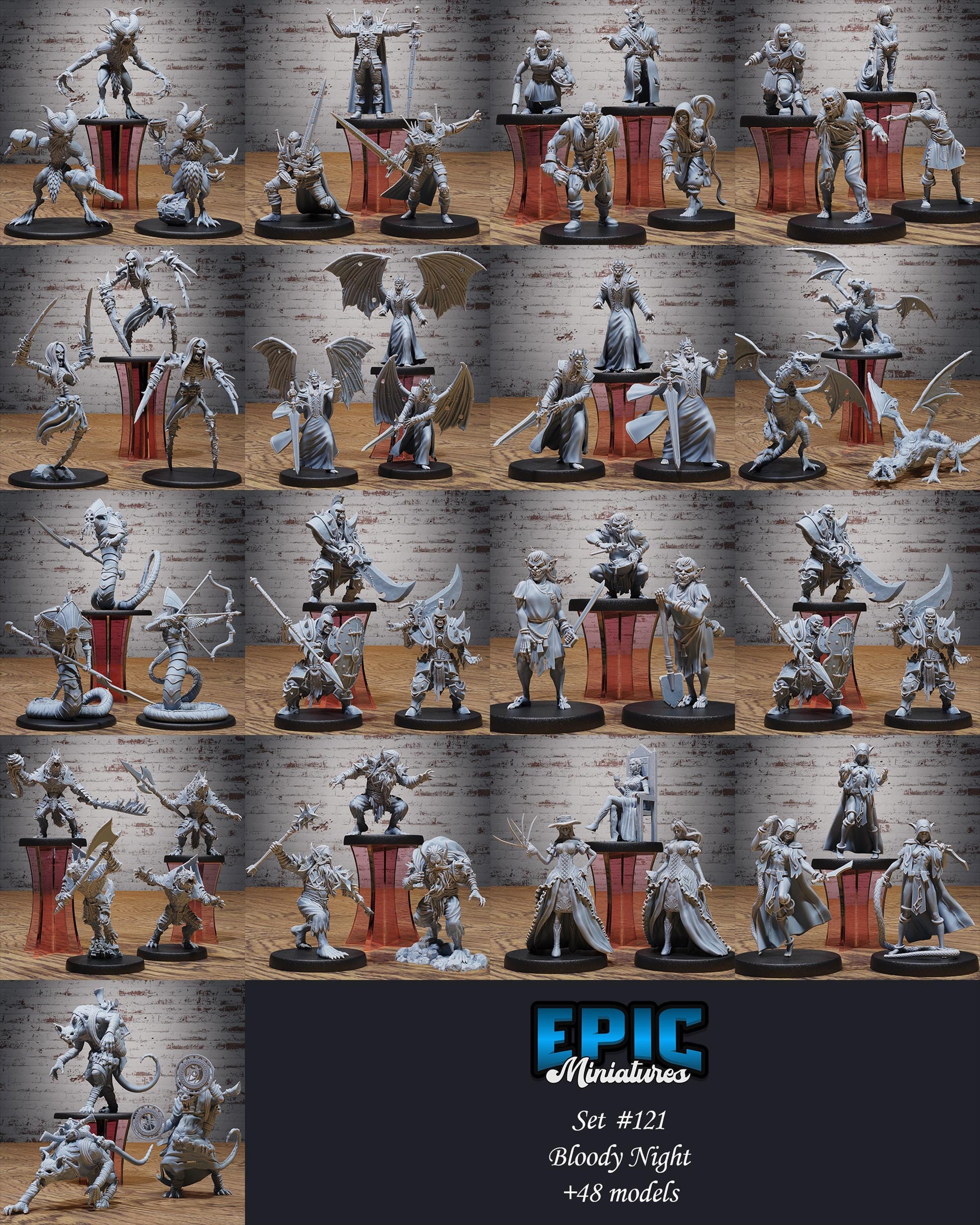 Elf Vampire Lady v2 (Medium) | #121 - Bloody Knight | EPIC Miniatures | High Quality Premium Resin