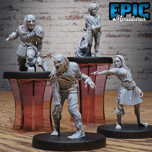 Zombie Villagers (Medium) | #121 - Bloody Night | EPIC Miniatures | High Quality Premium Resin