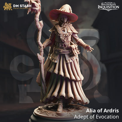 Alia of Ardris - Adept of Evocation | The Baldurian Inquisition | DM STASH | High Quality Resin
