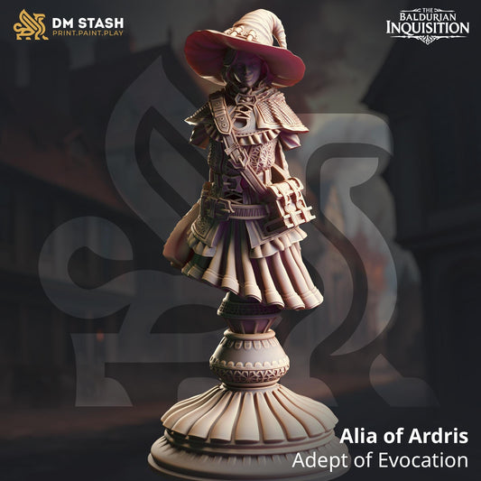 Alia of Ardris - Adept of Evocation [BUST] | The Baldurian Inquisition | DM STASH | High Quality Resin