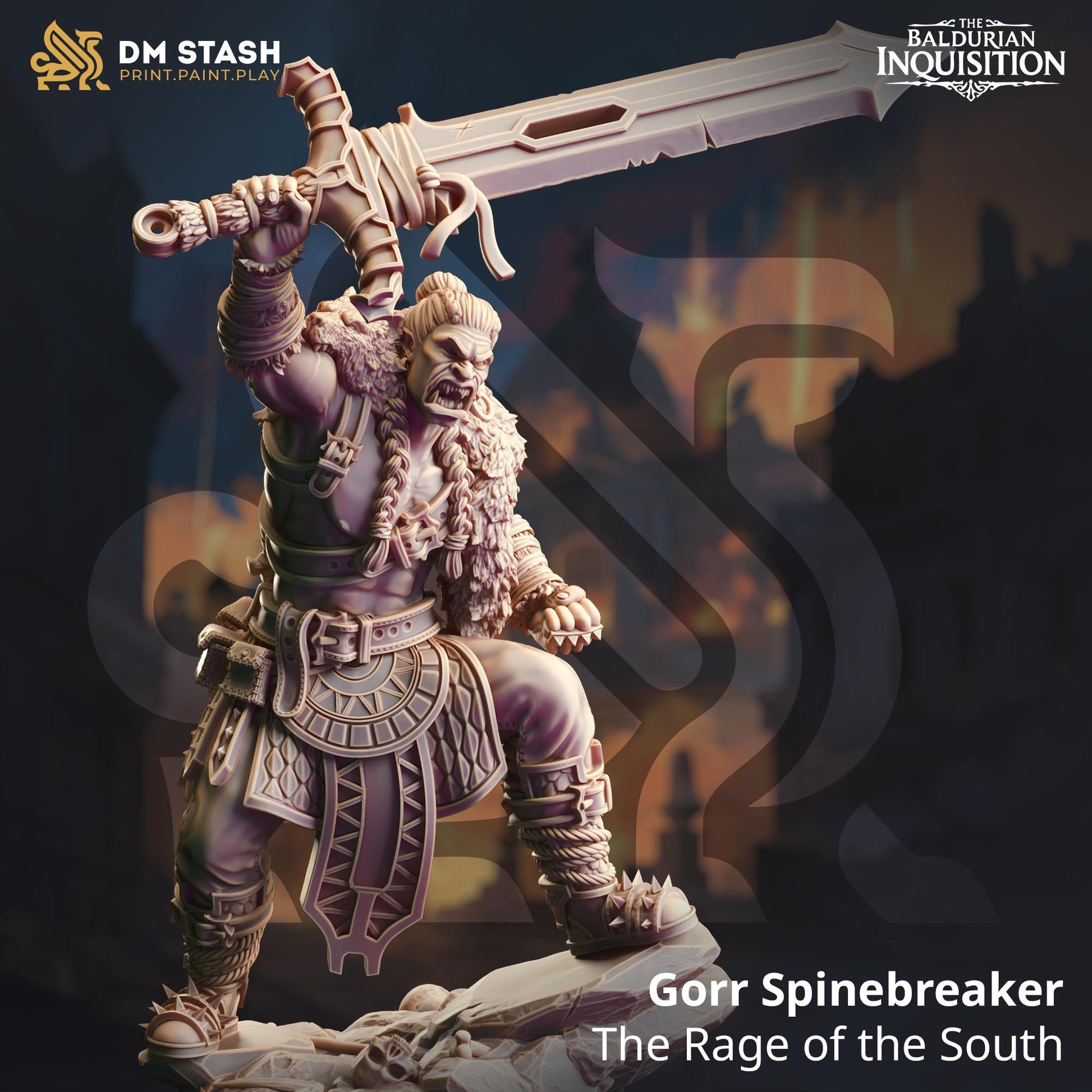 Gorr Spinebreaker - The Rage of the South | The Baldurian Inquisition | DM STASH | High Quality Resin