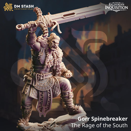Gorr Spinebreaker - The Rage of the South | The Baldurian Inquisition | DM STASH | High Quality Resin