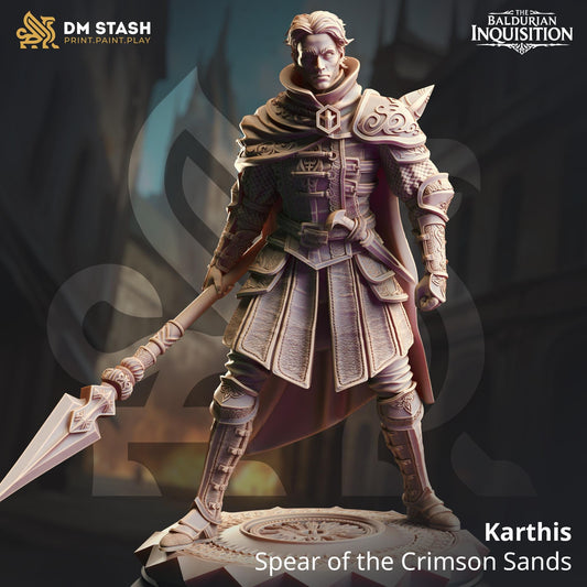 Karthis - Spear of the Crimson Sands | The Baldurian Inquisition | DM STASH | High Quality Resin