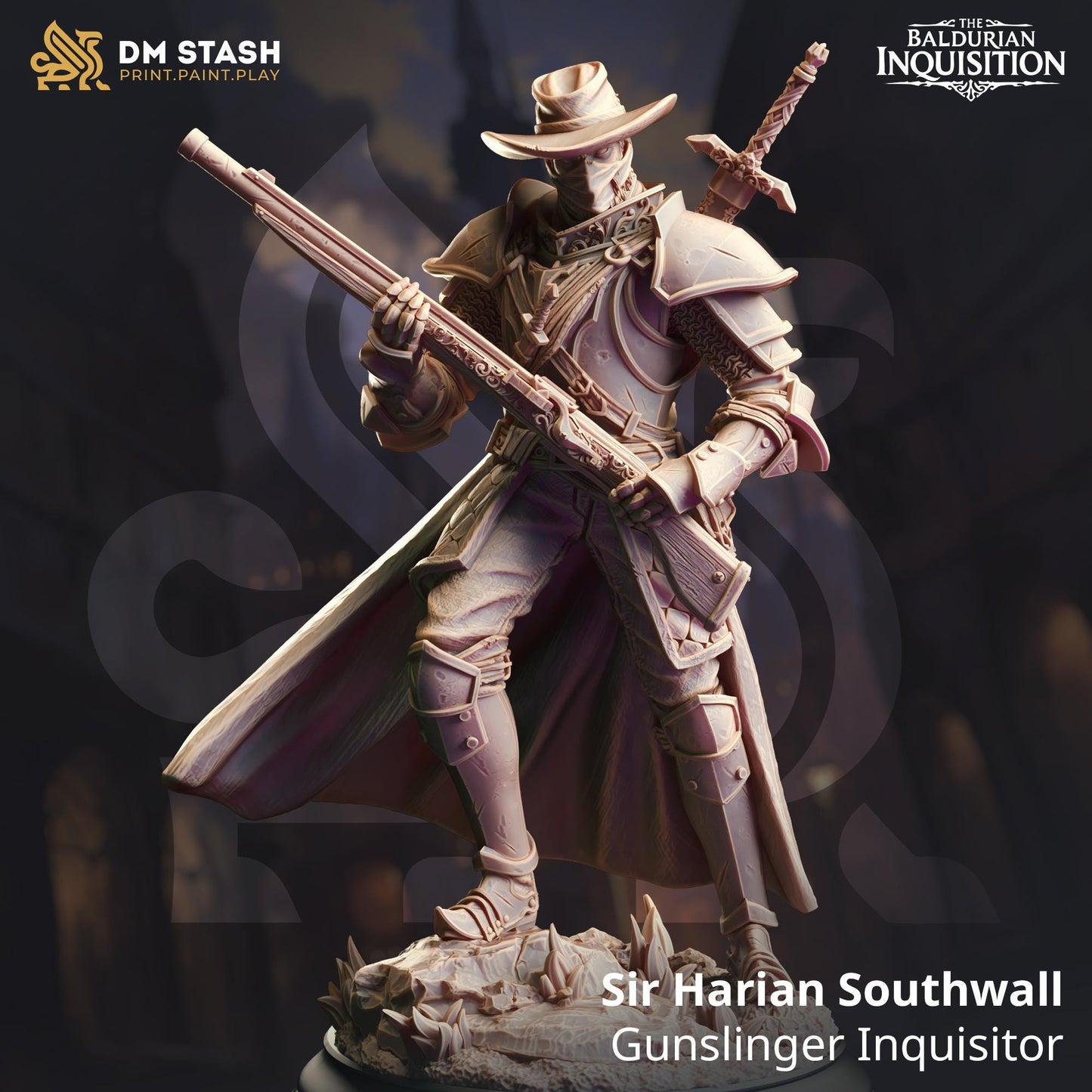 Sir Harian Southwall - Gunslinger Inquisitor | The Baldurian Inquisition | DM STASH | High Quality Resin