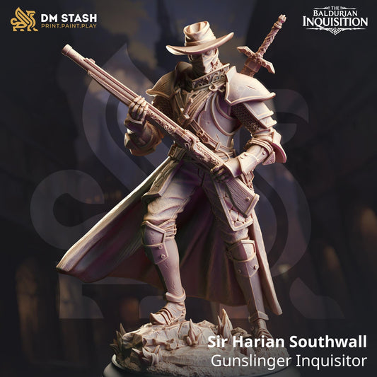 Sir Harian Southwall - Gunslinger Inquisitor | The Baldurian Inquisition | DM STASH | High Quality Resin