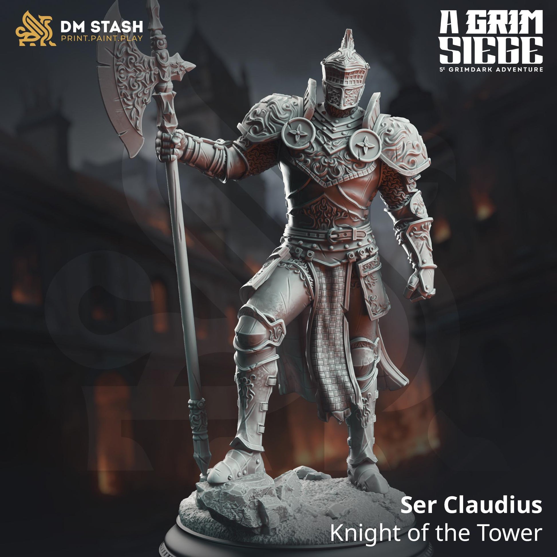Ser Claudius - Knight of the Tower | A Grim Siege | DM STASH | High Quality Resin