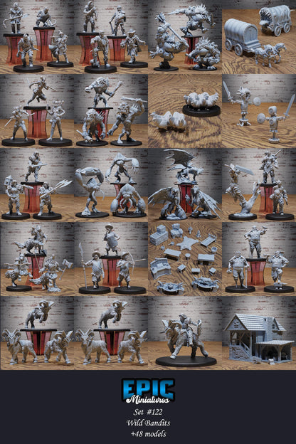 Chicken Swarm (Medium) | #122 - Wild Bandits by EPIC Miniatures | High Quality Premium Resin | Chickens, Swarms, Creatures, Animals, Farm