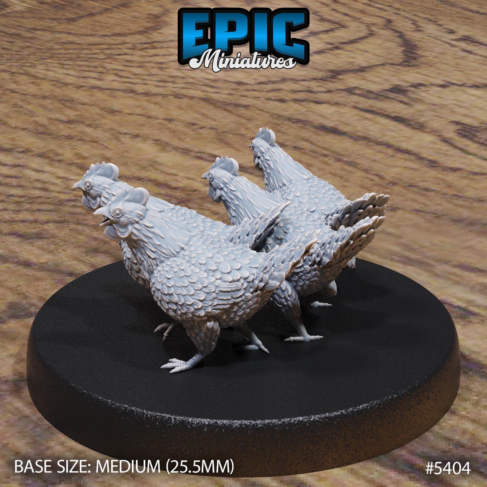 Chicken Swarm (Medium) | #122 - Wild Bandits by EPIC Miniatures | High Quality Premium Resin | Chickens, Swarms, Creatures, Animals, Farm