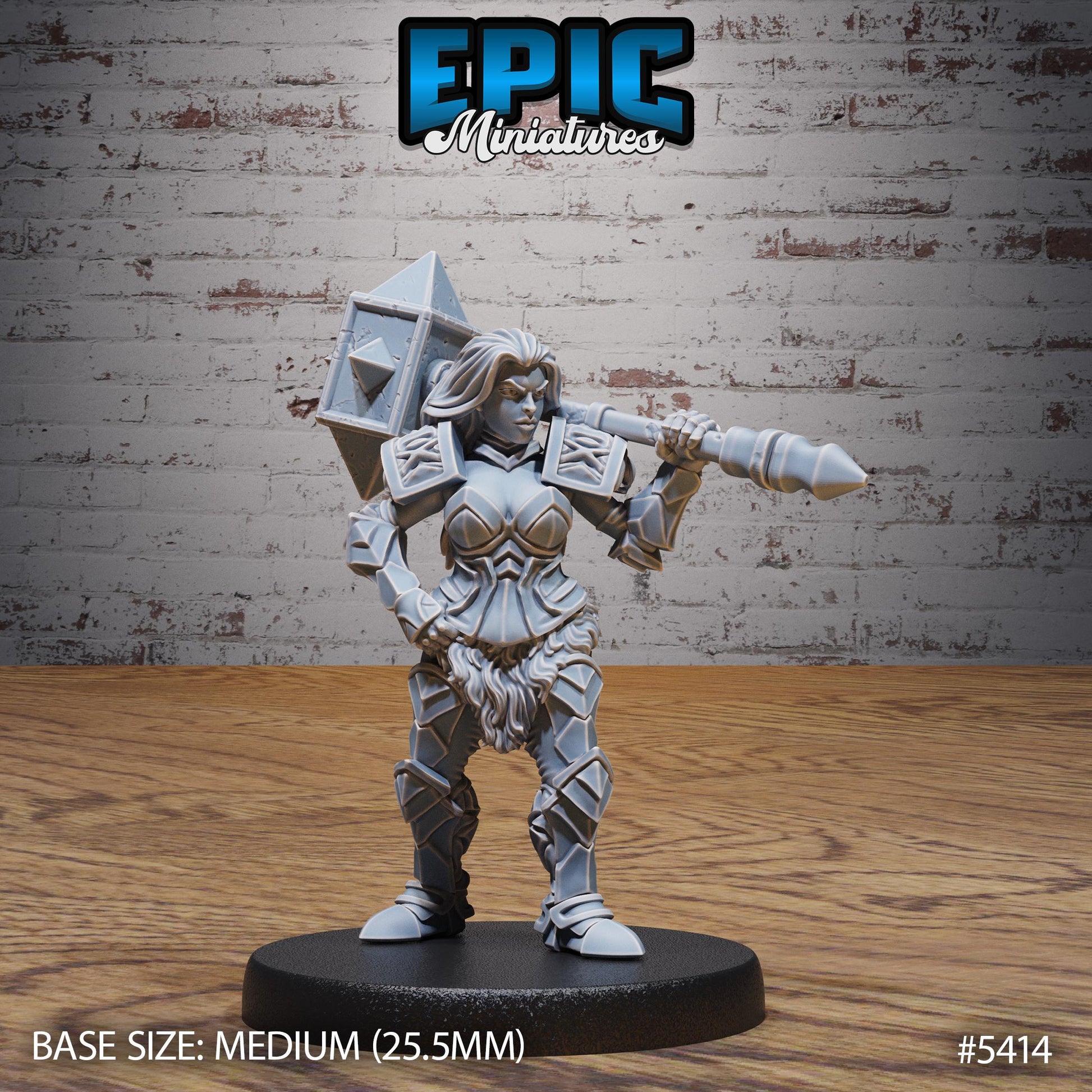 Dwarf Female Bandit (Medium) | #122 - Wild Bandits by EPIC Miniatures | High Quality Premium Resin | Lady, Sword, Gnome, Shield, Fighter