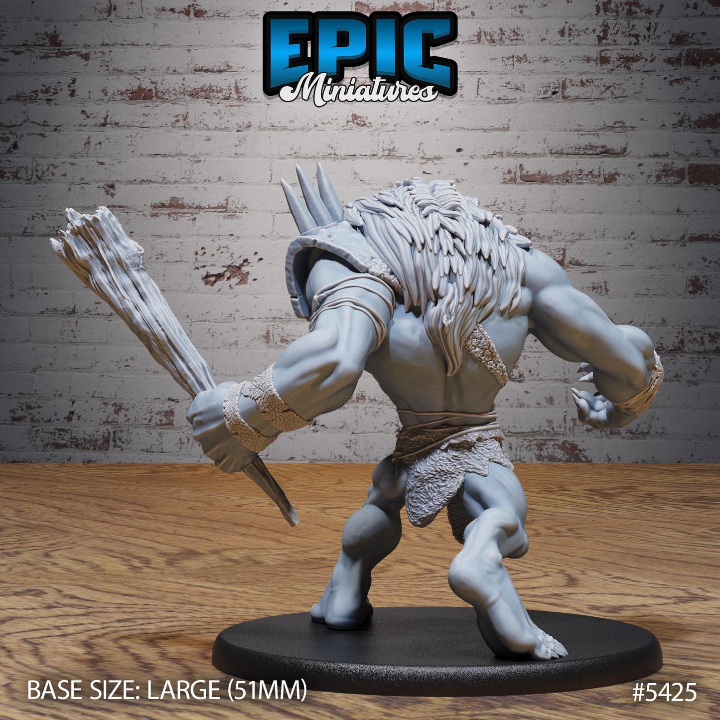Longneck Troll (Large) | #122 - Wild Bandits by EPIC Miniatures | High Quality Premium Resin | Monster, Abomination, Giant, Club, Giant
