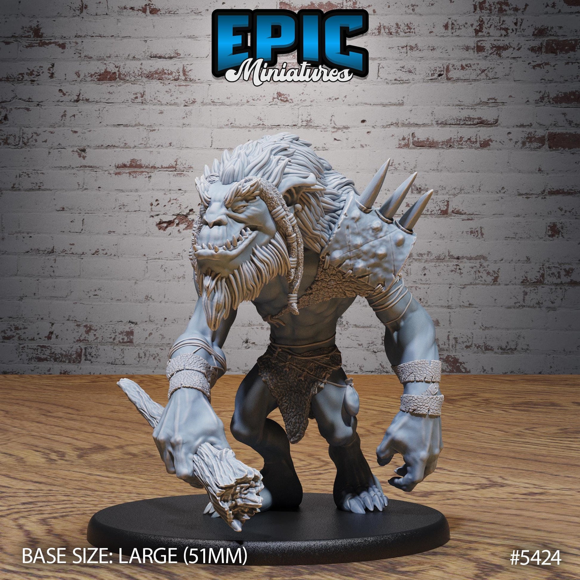 Longneck Troll (Large) | #122 - Wild Bandits by EPIC Miniatures | High Quality Premium Resin | Monster, Abomination, Giant, Club, Giant
