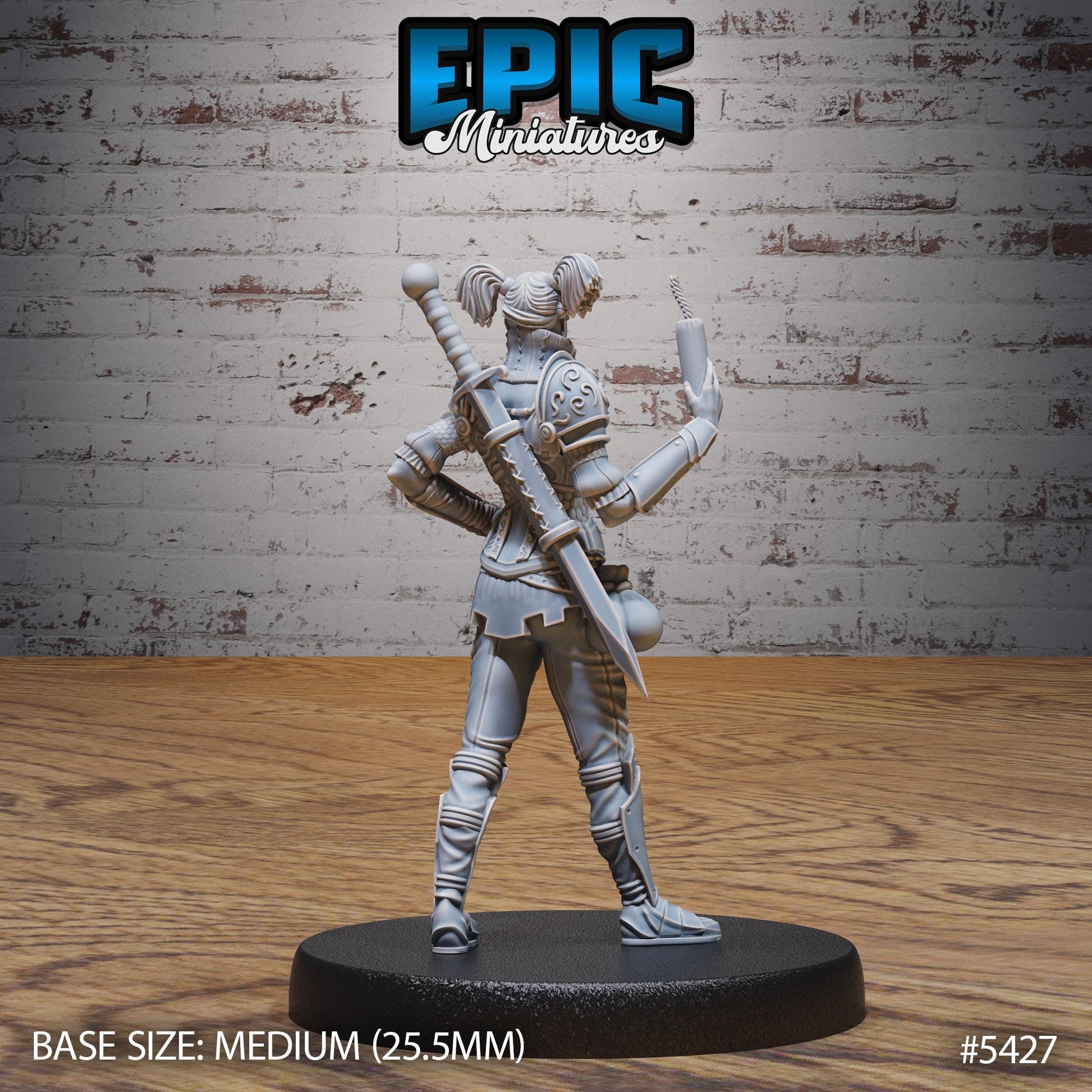 Raider Female (Medium) | #122 - Wild Bandits by EPIC Miniatures | High Quality Premium Resin | Eyepatch, Pirate, Bandit, Bad, Enemy, Woman