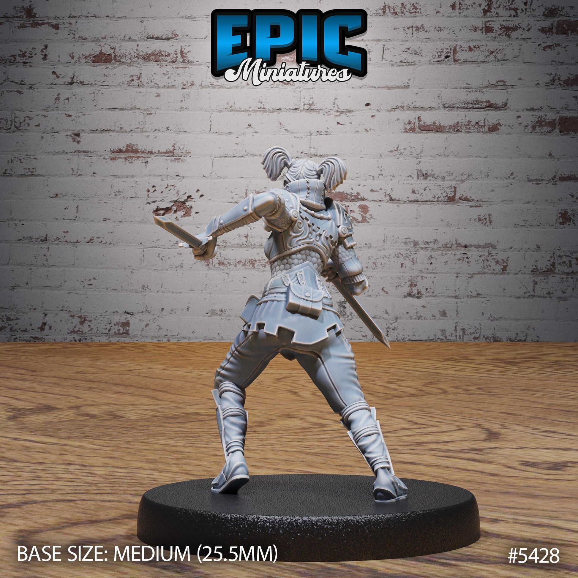 Raider Female (Medium) | #122 - Wild Bandits by EPIC Miniatures | High Quality Premium Resin | Eyepatch, Pirate, Bandit, Bad, Enemy, Woman