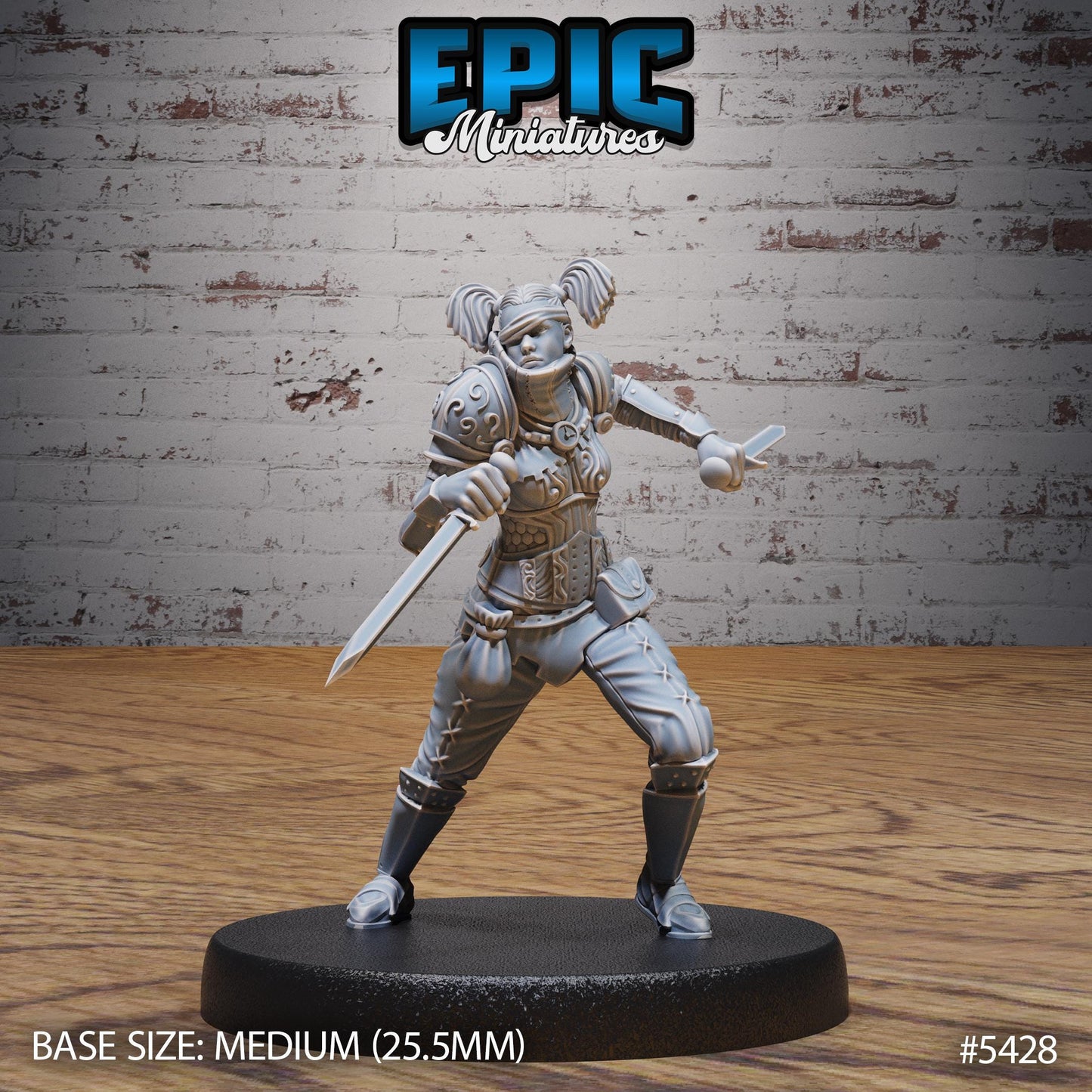 Raider Female (Medium) | #122 - Wild Bandits by EPIC Miniatures | High Quality Premium Resin | Eyepatch, Pirate, Bandit, Bad, Enemy, Woman