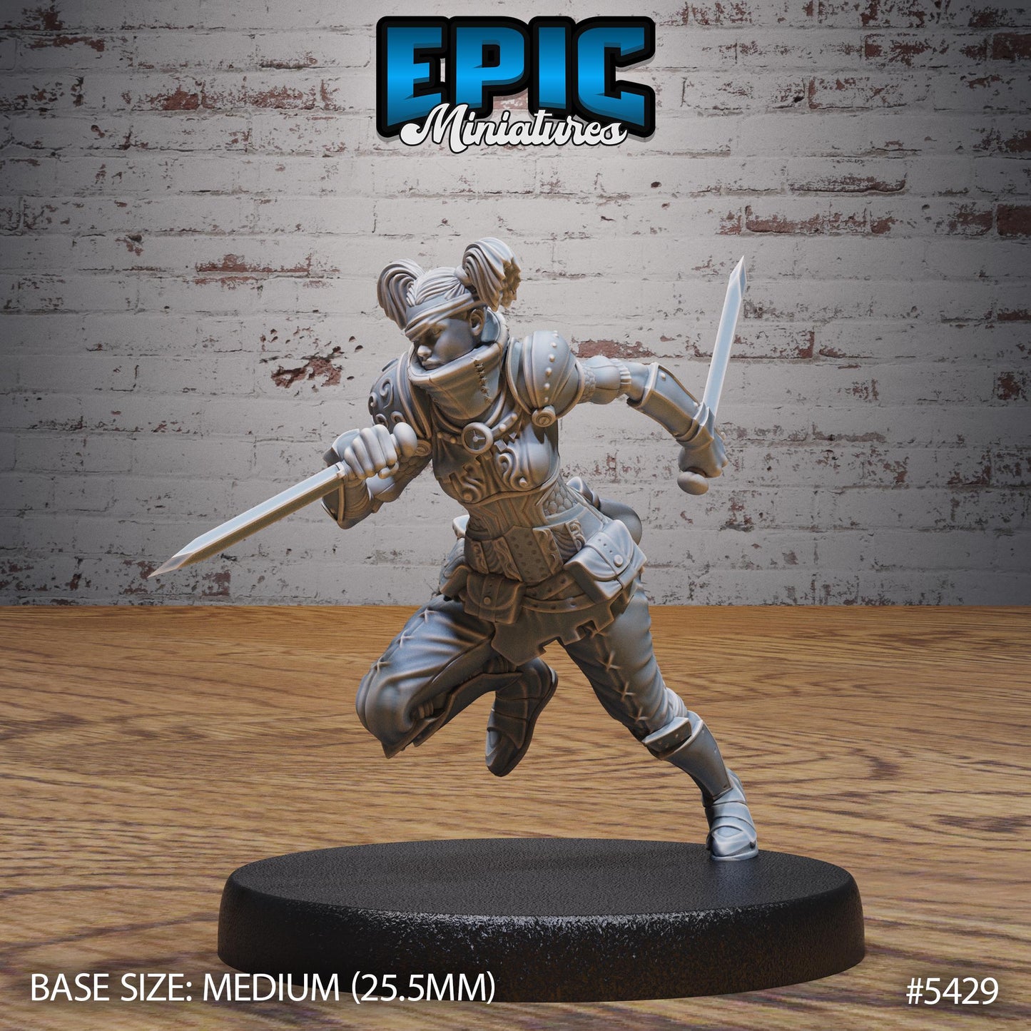 Raider Female (Medium) | #122 - Wild Bandits by EPIC Miniatures | High Quality Premium Resin | Eyepatch, Pirate, Bandit, Bad, Enemy, Woman