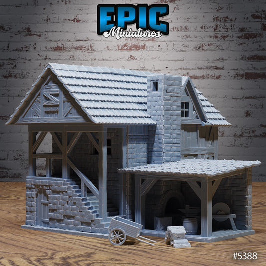 Medieval Hut | #122 - Wild Bandits by EPIC Miniatures | High Quality Premium Resin | Scatter, Building House Cabin Tavern Home Blacksmith