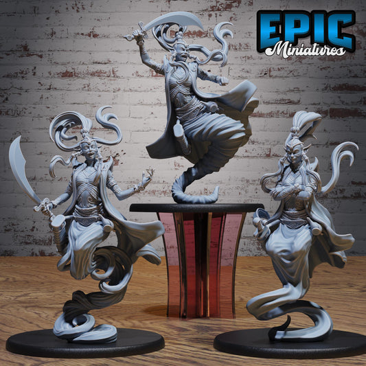Djinni Female (Medium) | #123 - Death Desert by EPIC Miniatures | High Quality Premium Resin | Magic, Genie, Egypt, Egpytian, Lamp, Mage