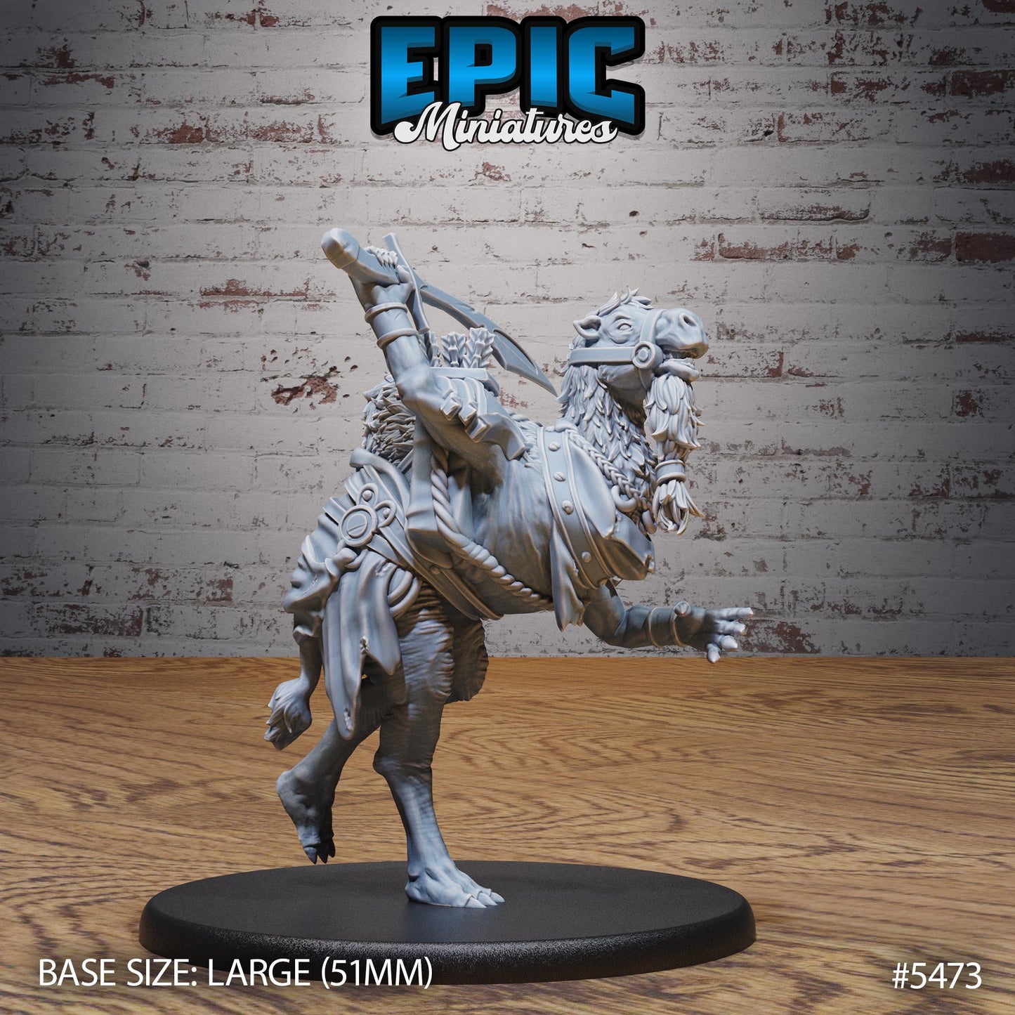 Camel Folk Warrior (Large) | #123 - Death Desert by EPIC Miniatures | High Quality Premium Resin | Bow, Animal, Beast, Enemy, Camelfolk, NPC