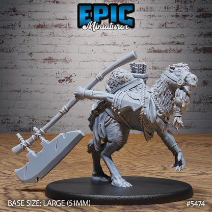 Camel Folk Warrior (Large) | #123 - Death Desert by EPIC Miniatures | High Quality Premium Resin | Bow, Animal, Beast, Enemy, Camelfolk, NPC