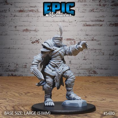 Mummy Champion (Large) | #123 - Death Desert by EPIC Miniatures | High Quality Premium Resin | Undead, Egyptian, Fighter, Boxer, Hand Combat
