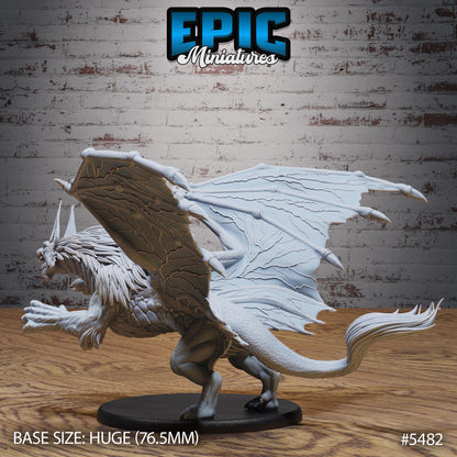 Dragonne (Huge) | #123 - Death Desert by EPIC Miniatures | High Quality Premium Resin | Liondrakes, Dragons, Dragon Lynx, Mutant Monstrosity