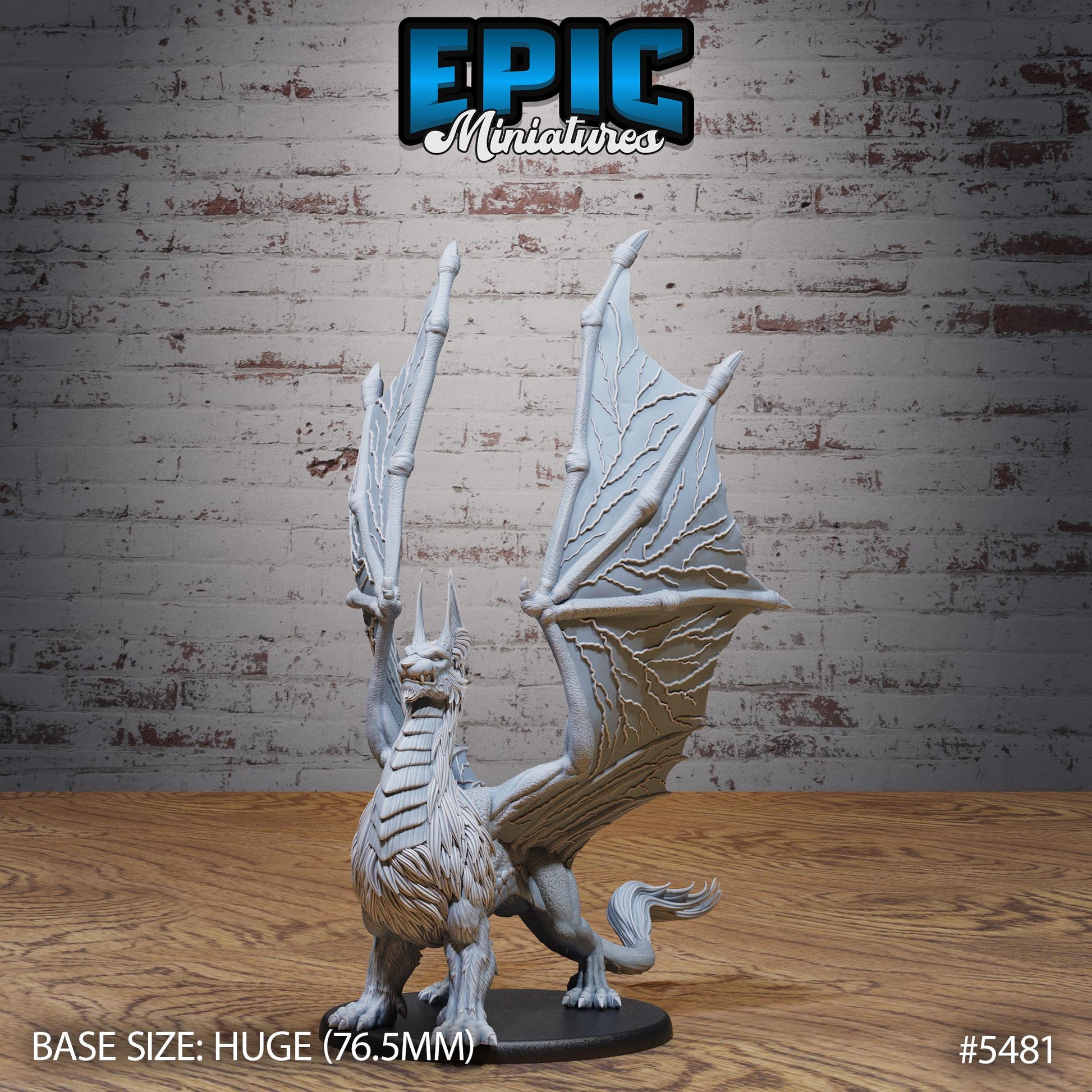 Dragonne (Huge) | #123 - Death Desert by EPIC Miniatures | High Quality Premium Resin | Liondrakes, Dragons, Dragon Lynx, Mutant Monstrosity