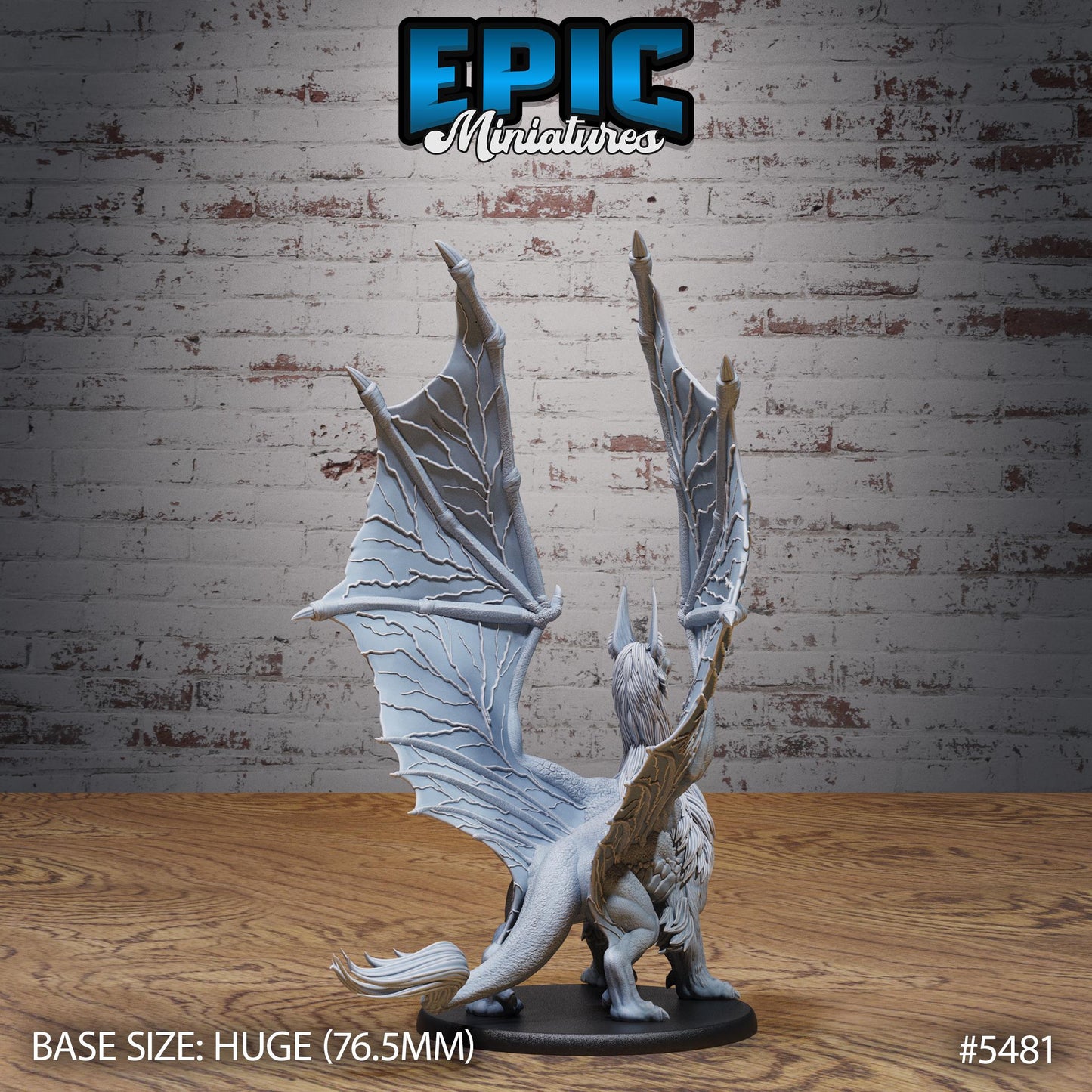 Dragonne (Huge) | #123 - Death Desert by EPIC Miniatures | High Quality Premium Resin | Liondrakes, Dragons, Dragon Lynx, Mutant Monstrosity