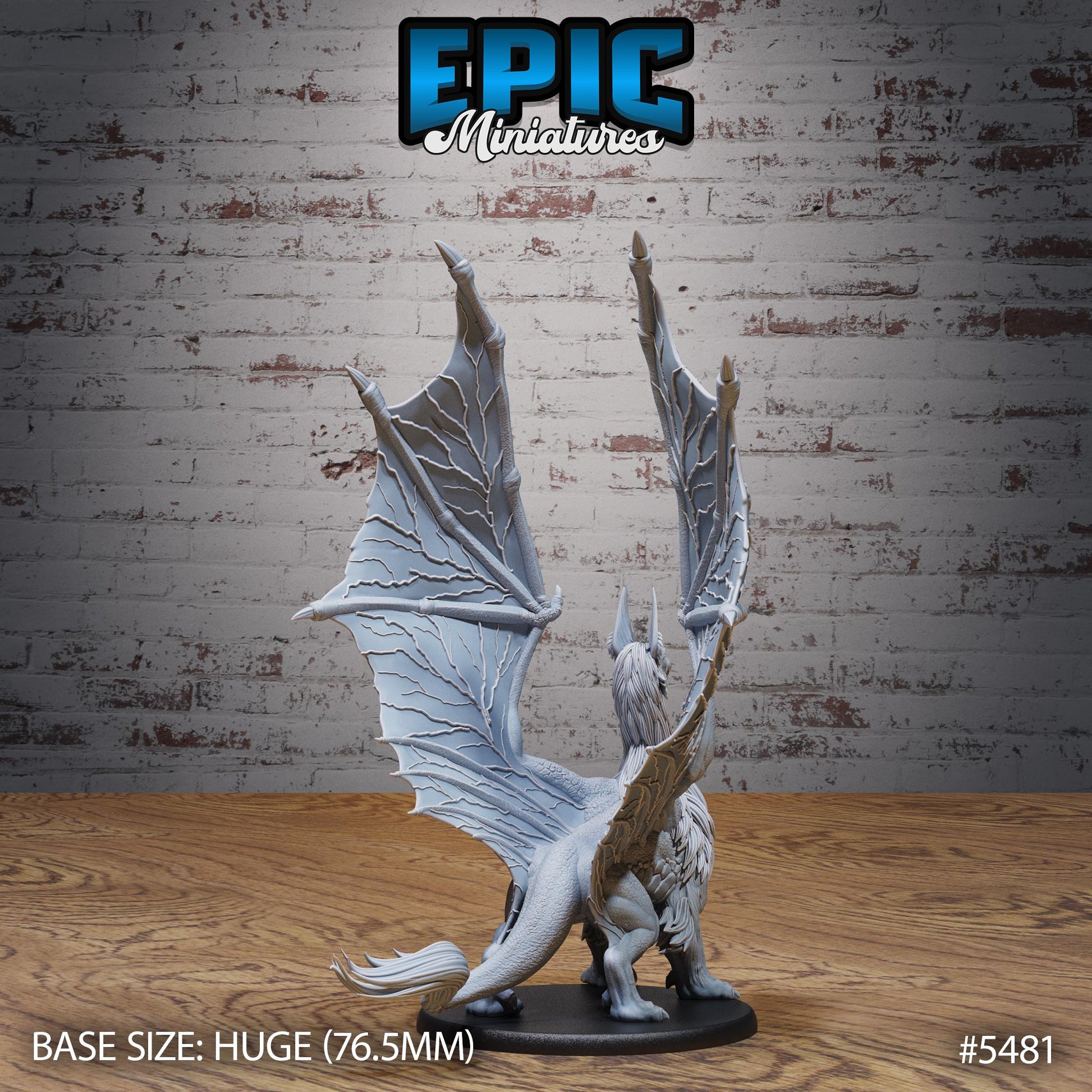 Dragonne (Huge) | #123 - Death Desert by EPIC Miniatures | High Quality Premium Resin | Liondrakes, Dragons, Dragon Lynx, Mutant Monstrosity