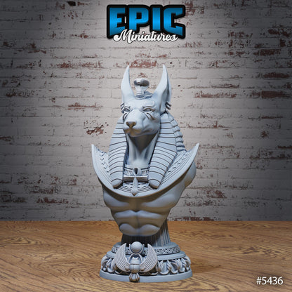 Anubis God Bust | #123 - Death Desert by EPIC Miniatures | High Quality Premium Resin | Huge, Painting, Figurine, Scatter, Terrain, Statue