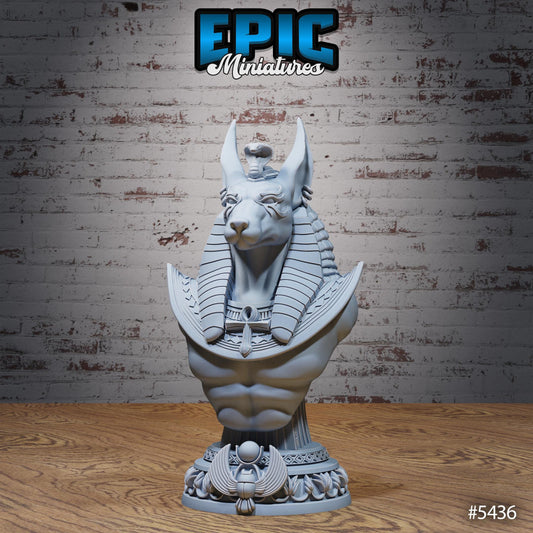 Anubis God Bust | #123 - Death Desert by EPIC Miniatures | High Quality Premium Resin | Huge, Painting, Figurine, Scatter, Terrain, Statue